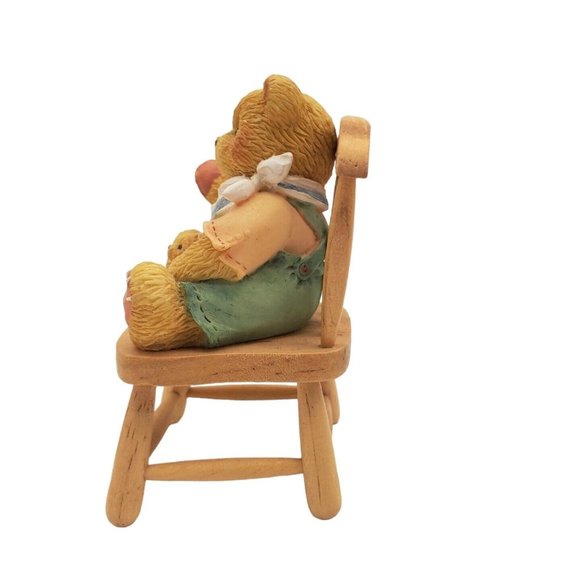 Cherished Teddies 141283 JOHN Thanksgiving Son In Chair 1996 Figurine Boy - Picture 2 of 6